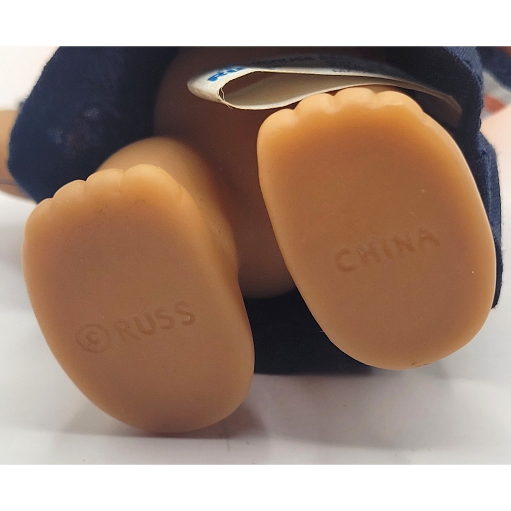 Vtg Rare Russ Troll Doll Chicago Bears Team NFL Tag Orange Hair 1990s Football - Picture 8 of 9